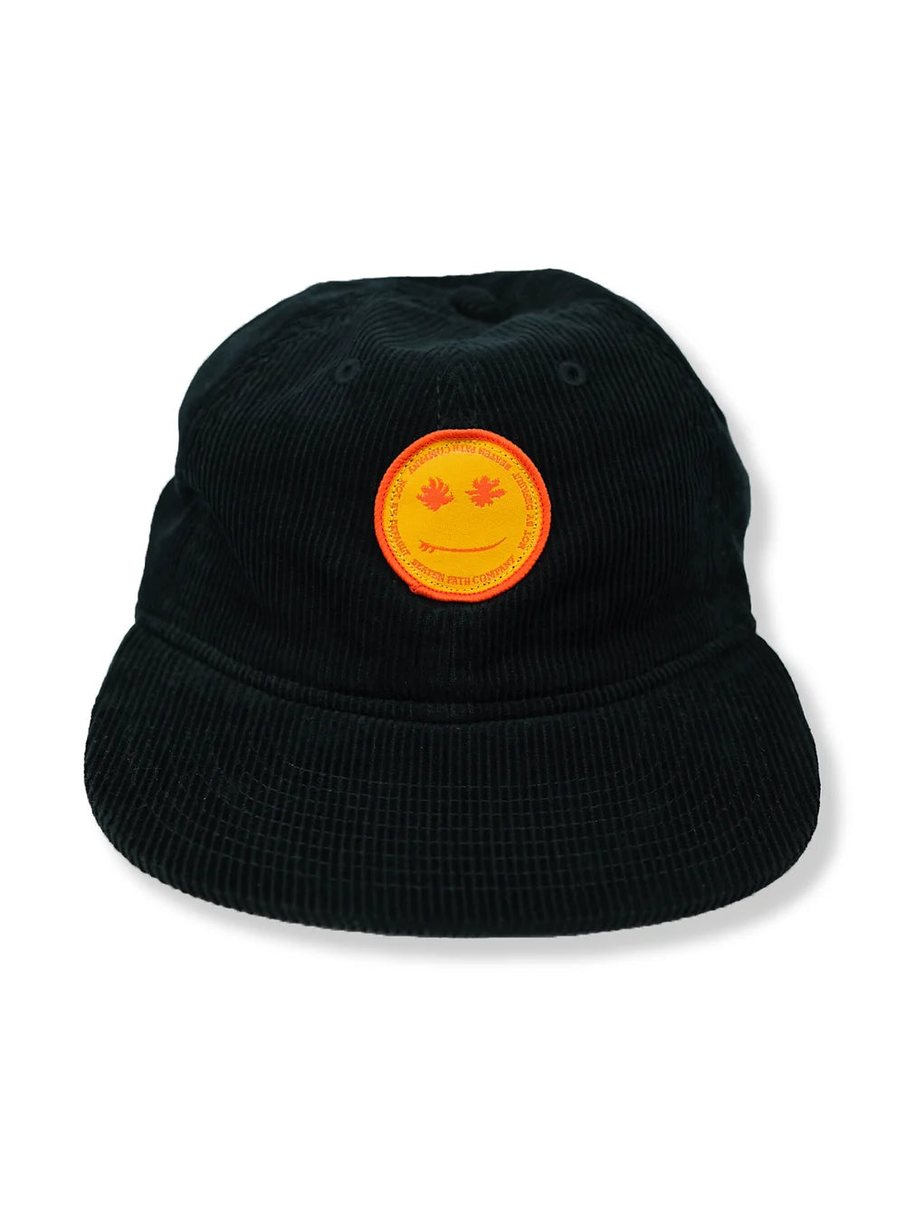 BLACK CORDUROY SMILE HAT