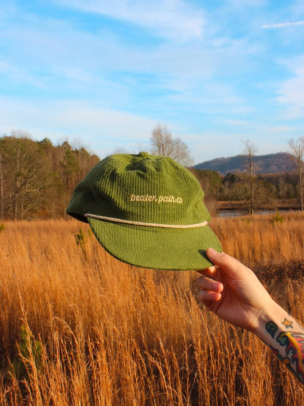 GREEN ROPE HAT