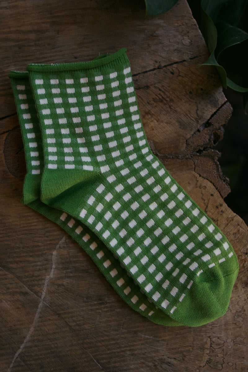 FOREST GINGHAM SOCKS