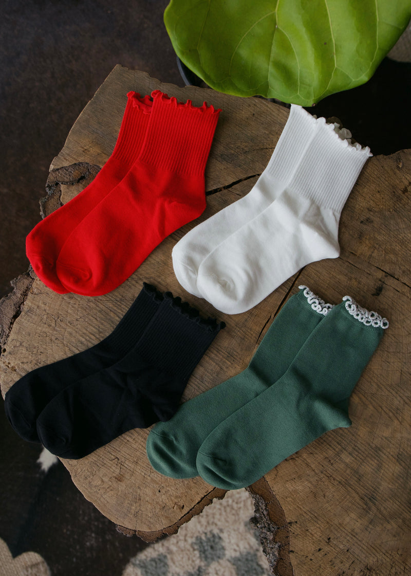 RUFFLE RIB QUARTER SOCK PACK