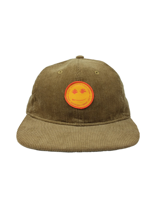 TAN CORDUROY SMILE HAT